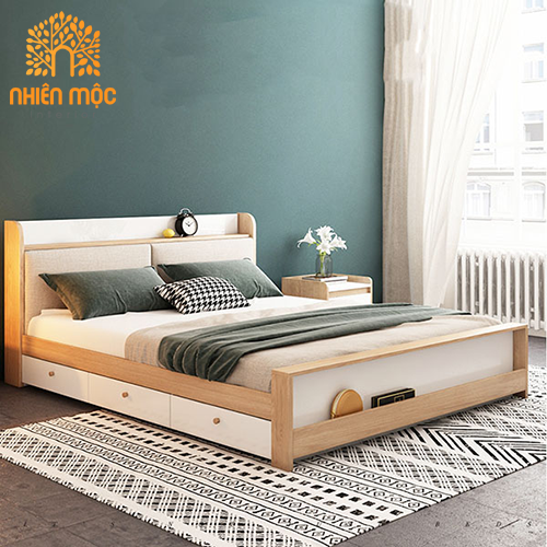 Giường ngủ gỗ MDF có hộc kéo