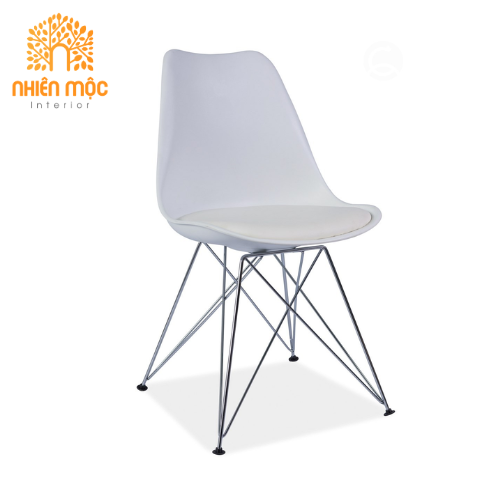 Ghế nhựa có nệm chân thép mạ cao cấp  – NMGN17