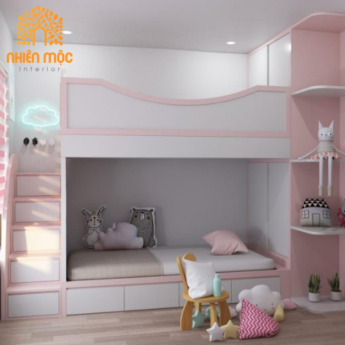 Giường tầng thiết kế thông minh kèm tủ áo – NMGT18