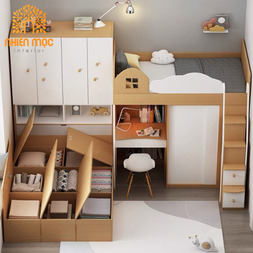 Giường tầng kết hợp tủ áo thông minh – NMGT05