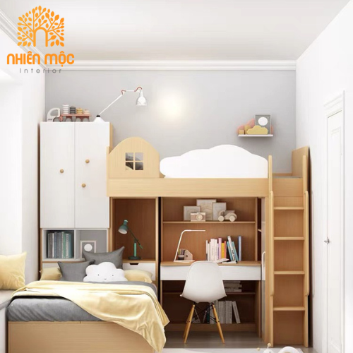 Giường tầng MDF thiết kế đa năng – NMGT06